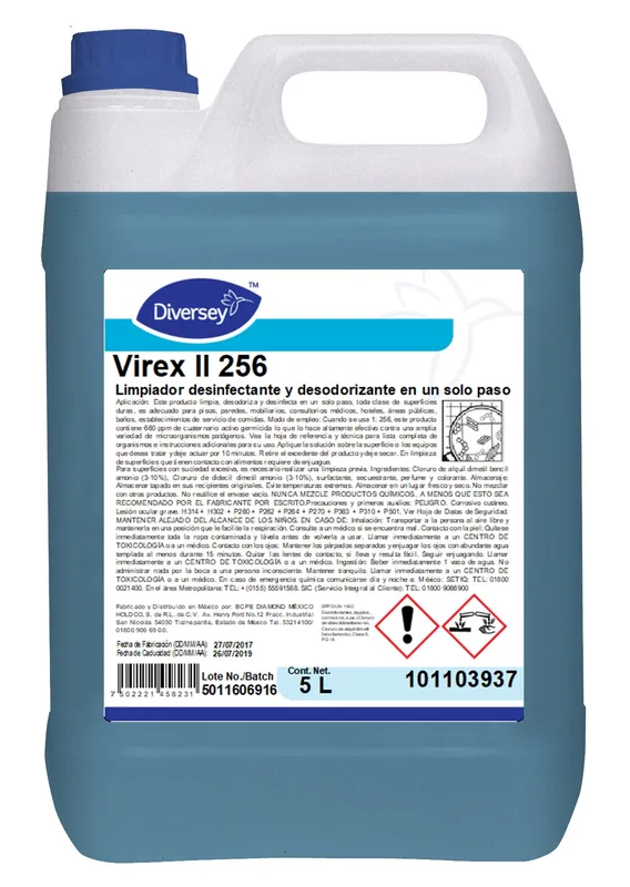 Desinfectante Virex II 256 Diversey 101103937 - 5L